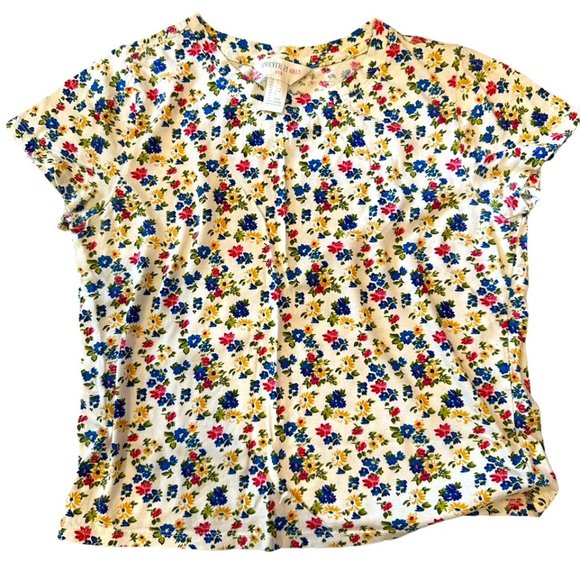 Forever 21 Other - Forever 21 Girls Shortsleeve Tee Floral Print, XL Girls Size, Like New Condition